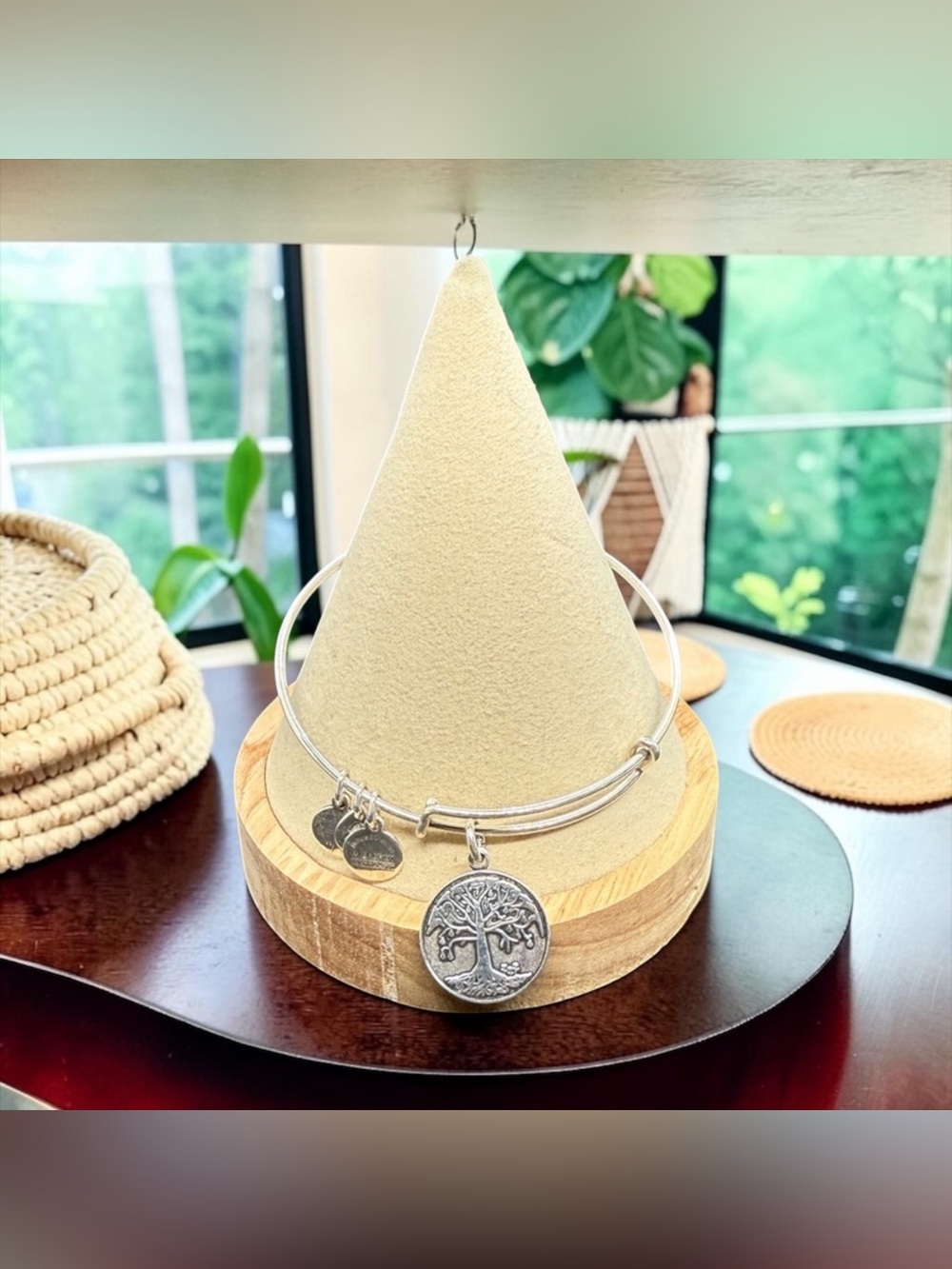 🏷️‼️5/$25🏷️‼️ 🩶ALEX AND ANI🩶Tree of Life Charm Bangle in Shiny Silver/GC